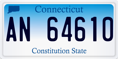 CT license plate AN64610