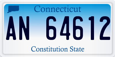 CT license plate AN64612