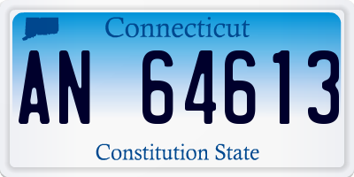 CT license plate AN64613