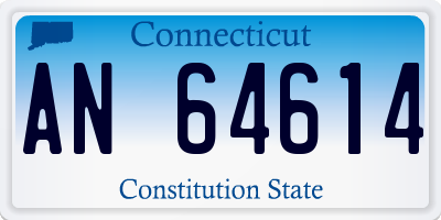 CT license plate AN64614