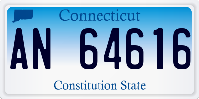 CT license plate AN64616