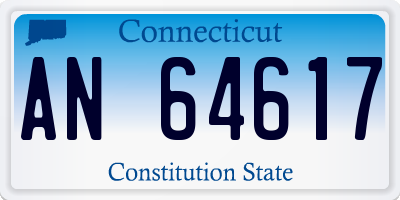 CT license plate AN64617