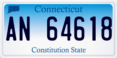 CT license plate AN64618
