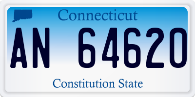CT license plate AN64620