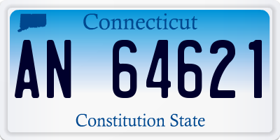CT license plate AN64621