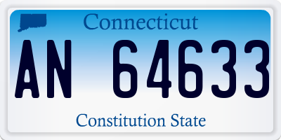 CT license plate AN64633