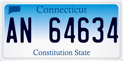 CT license plate AN64634