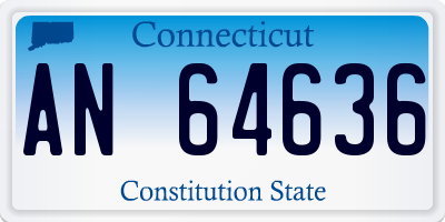 CT license plate AN64636