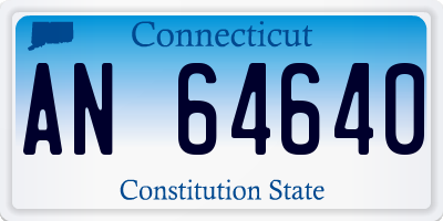 CT license plate AN64640
