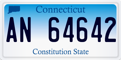 CT license plate AN64642