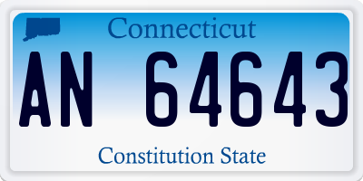 CT license plate AN64643