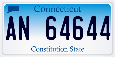 CT license plate AN64644