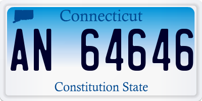 CT license plate AN64646