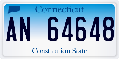 CT license plate AN64648