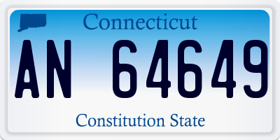 CT license plate AN64649