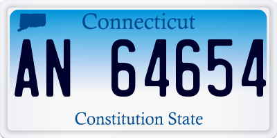 CT license plate AN64654
