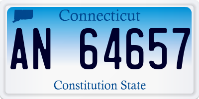 CT license plate AN64657
