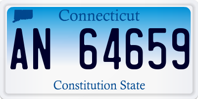 CT license plate AN64659