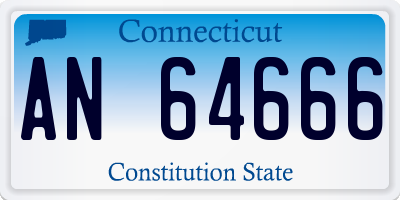 CT license plate AN64666