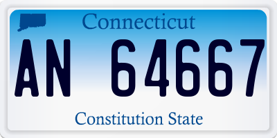 CT license plate AN64667