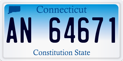 CT license plate AN64671