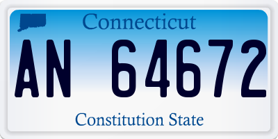 CT license plate AN64672