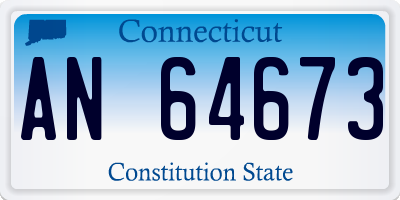 CT license plate AN64673