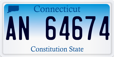 CT license plate AN64674