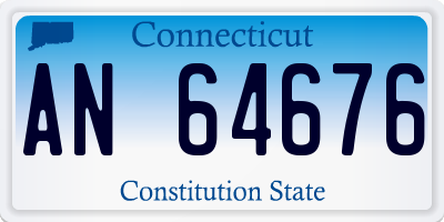 CT license plate AN64676