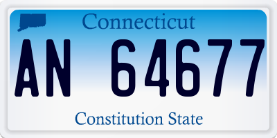 CT license plate AN64677