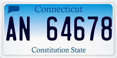 CT license plate AN64678