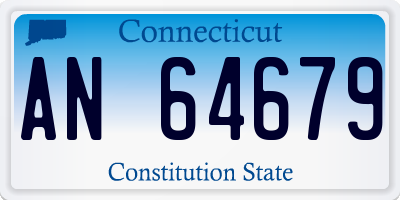 CT license plate AN64679