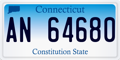 CT license plate AN64680