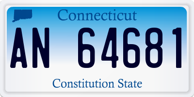 CT license plate AN64681