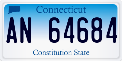 CT license plate AN64684