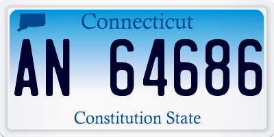 CT license plate AN64686