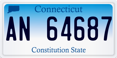 CT license plate AN64687