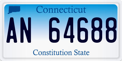CT license plate AN64688