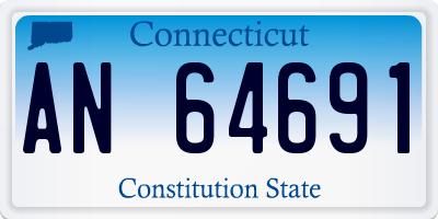 CT license plate AN64691