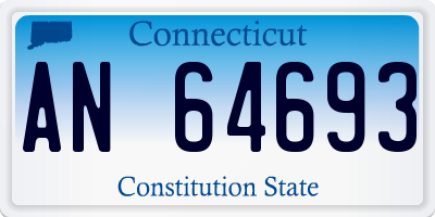 CT license plate AN64693