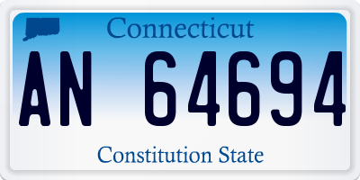 CT license plate AN64694