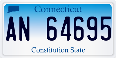 CT license plate AN64695