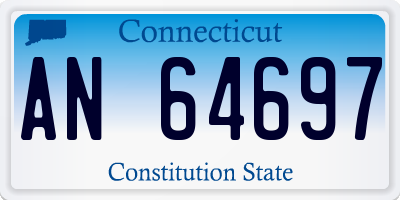 CT license plate AN64697