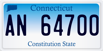 CT license plate AN64700