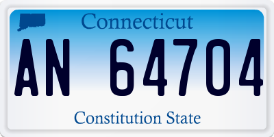 CT license plate AN64704