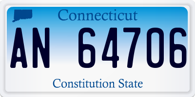 CT license plate AN64706