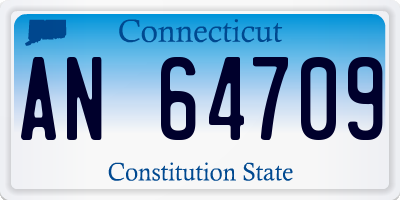 CT license plate AN64709