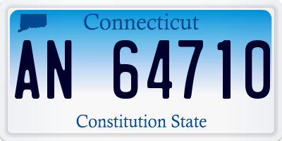 CT license plate AN64710