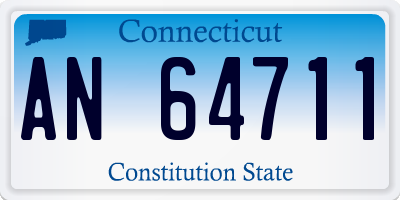 CT license plate AN64711