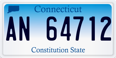 CT license plate AN64712
